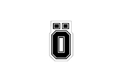 “Ö”ステッカー 黒